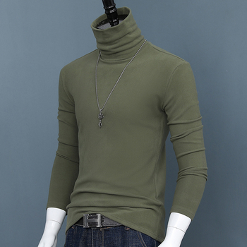 Ανδρικός βελούδινος καρντάγκαν με γιακά-στάντ, μακριά μανίκια, ζεστός και εφαρμοστός, για νέους