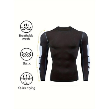 Πουκάμισο Θερμικής Συμπίεσης με Μακρύ Μανίκι, Mitsubishi Meiyabi Bi Ακρυλικό, Υπερβολικά Πυκνό ύφασμα 501-600 g/m2