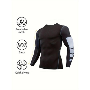 Πουκάμισο Θερμικής Συμπίεσης με Μακρύ Μανίκι, Mitsubishi Meiyabi Bi Ακρυλικό, Υπερβολικά Πυκνό ύφασμα 501-600 g/m2