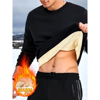 Îmbrăcăminte tricotată – Pulover bărbătesc cu croială lejeră, guler rotund, tricot gros din Modal, cu emblemă (Primăvara 2025)