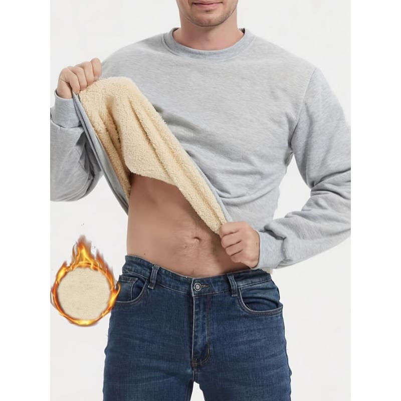 Îmbrăcăminte tricotată – Pulover bărbătesc cu croială lejeră, guler rotund, tricot gros din Modal, cu emblemă (Primăvara 2025)