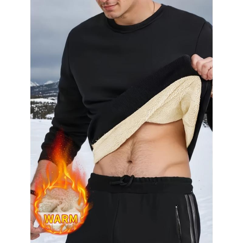 Îmbrăcăminte tricotată – Pulover bărbătesc cu croială lejeră, guler rotund, tricot gros din Modal, cu emblemă (Primăvara 2025)