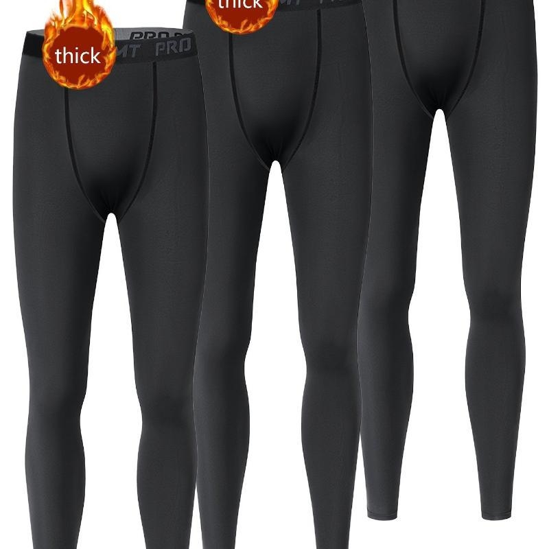 3 τεμάχιο σετ ανδρικού ζεστού εσωρούχου συμπίεσης, ύφασμα ultra‑παχύ (501–600 g/m²), ακρυλικό <30%