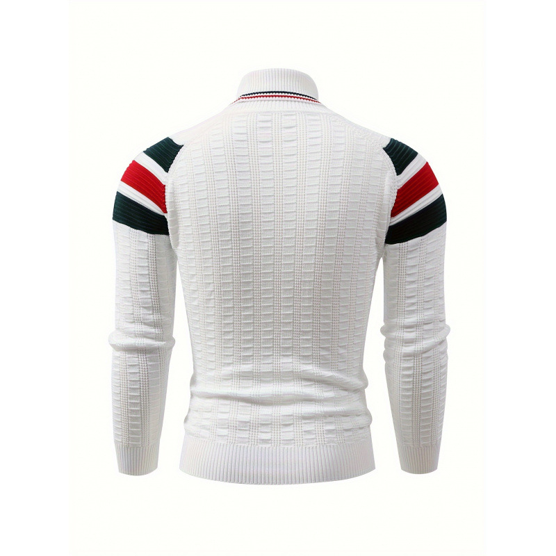 Pulover din tricot cu guler înalt, mâneci batwing, textură rib, țesătură cu elasticitate înaltă