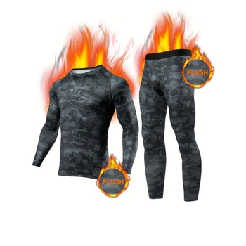 Θερμικό σετ με καμουφλάζ, ακρυλικό ύφασμα, υπερπαχύ ύφασμα 501–600 g/m2, ζεστή λειτουργία, κύριο περιεχόμενο υφάσματος <30%