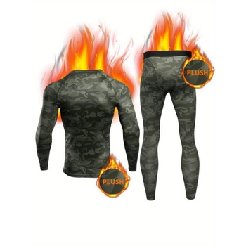 Θερμικό σετ με καμουφλάζ, ακρυλικό ύφασμα, υπερπαχύ ύφασμα 501–600 g/m2, ζεστή λειτουργία, κύριο περιεχόμενο υφάσματος <30%