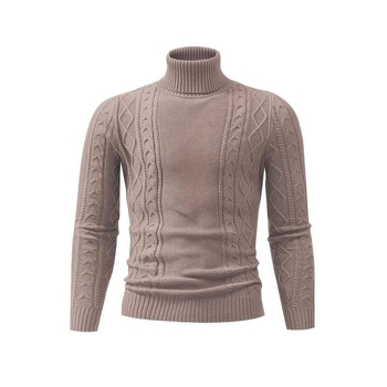 Αντρικό πλεκτό πουκάμισο με υψηλό λαιμό; χαλαρή γραμμή; ύφασμα Modal; σύνθεση βασικού υφάσματος: τρίχωμα κουνελιού; παχύτερο ύφασμα.