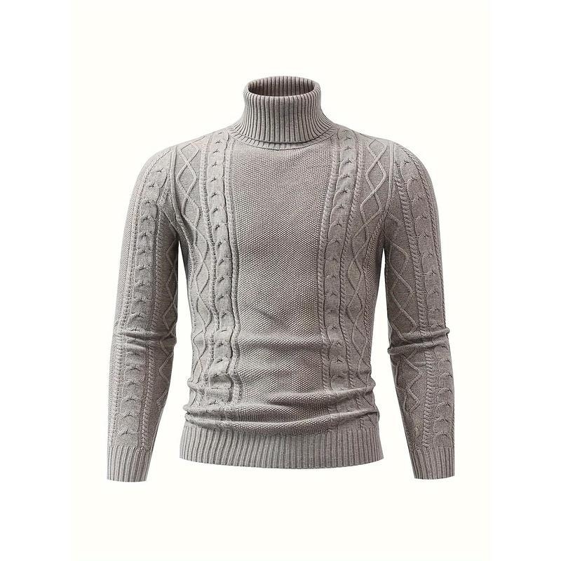 Cămașă tricotată, pulover cu guler înalt; croi lejer; țesătură modal; compoziția principală: păr de iepure; grosime îngroșată.