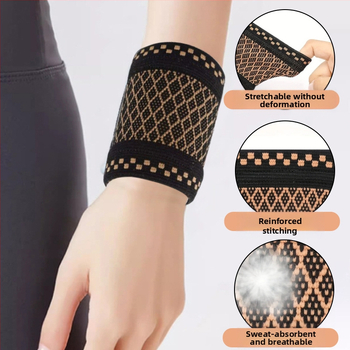 Riešo juosta su vario jonais - prakaitą sugeriantis, kvėpuojanti, aukštas elastingumas, tinkama badmintonui