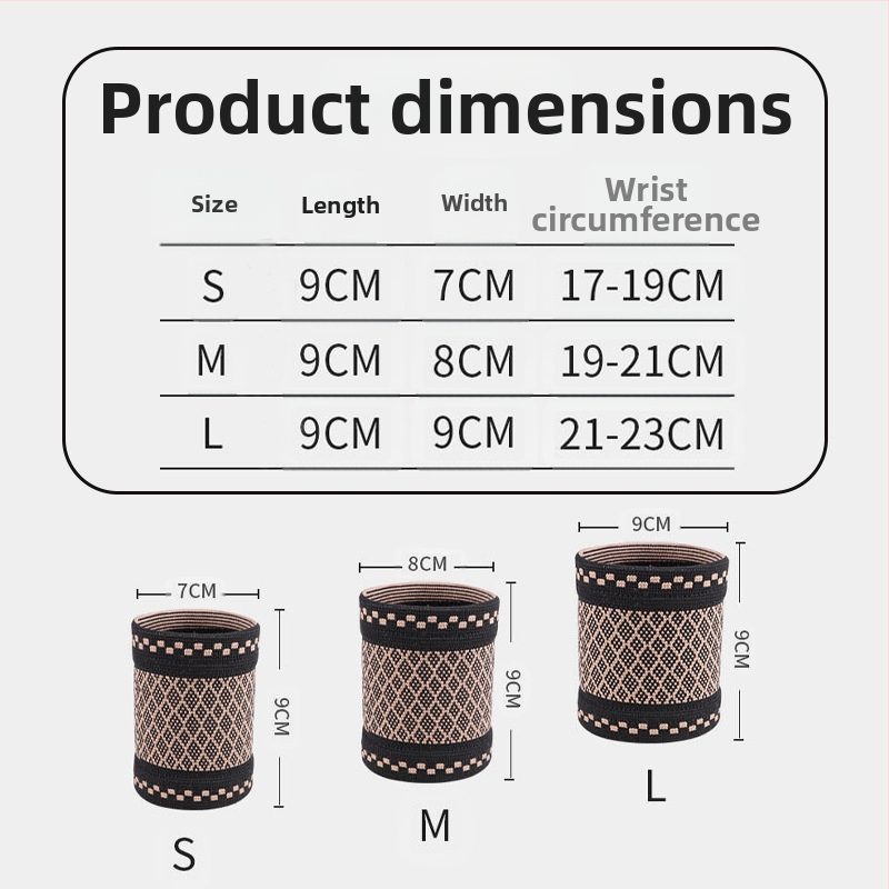 Компресионна лента за китка с медни йони — абсорбира потта, дишаща, високоеластична, за бадминтон