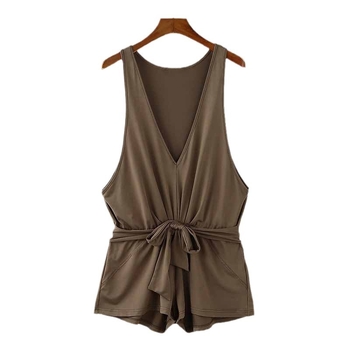 Vīriešu bez piedurknēm kombinezons peldkostīms ar V-veida kaklu un siksnām, poliesters, galvenais audums 90-95%