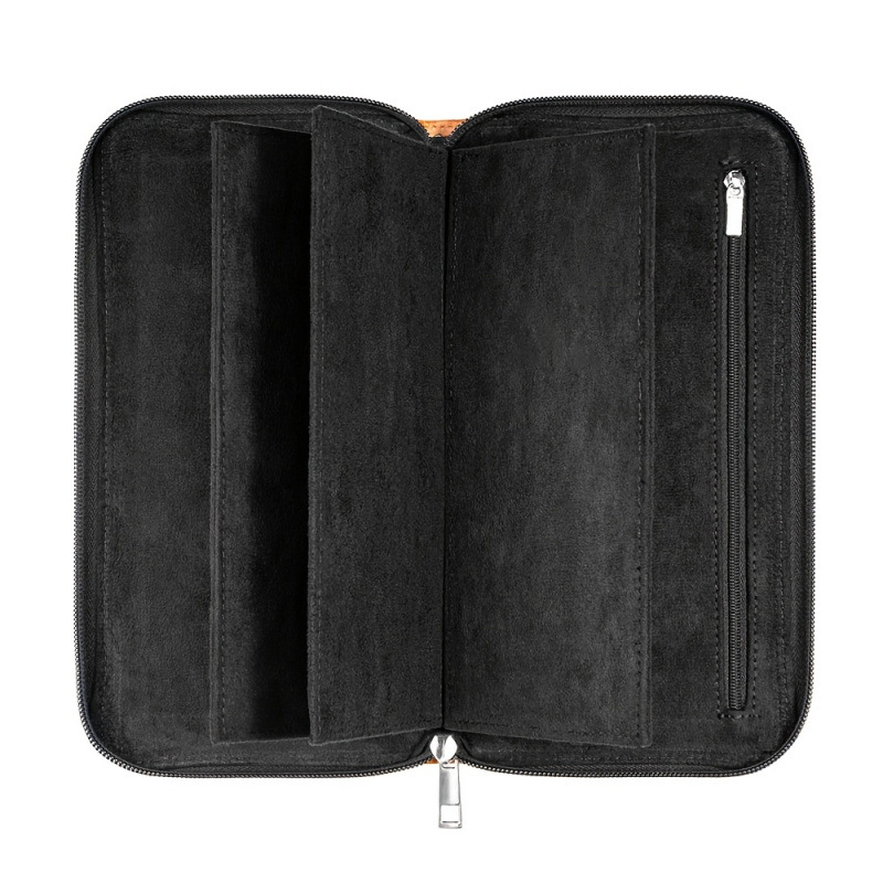 PU golfa cimds ar rāvējslēdzēja uzglabāšanas somu — Gravēts spārnu raksts, Unisex, 60+ gadi