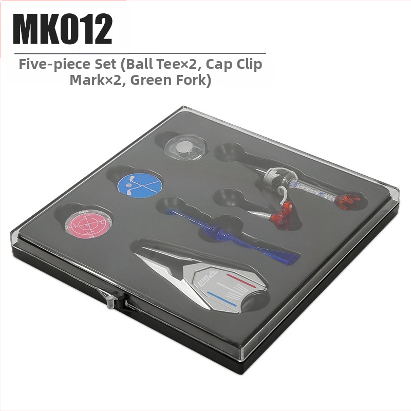 PGM golfa aksesuāru komplekts: cepures klips, magnētisks bumbas marķieris, tee un divot atjaunošanas līdzeklis – dāvanu kastīte