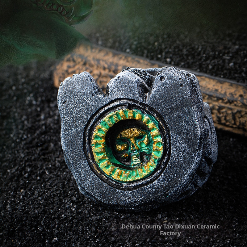 Aztec Death Whistle - φιγούρα πορσελίνης, Dehua Tao Dixuan, μοντέρνα τέχνη