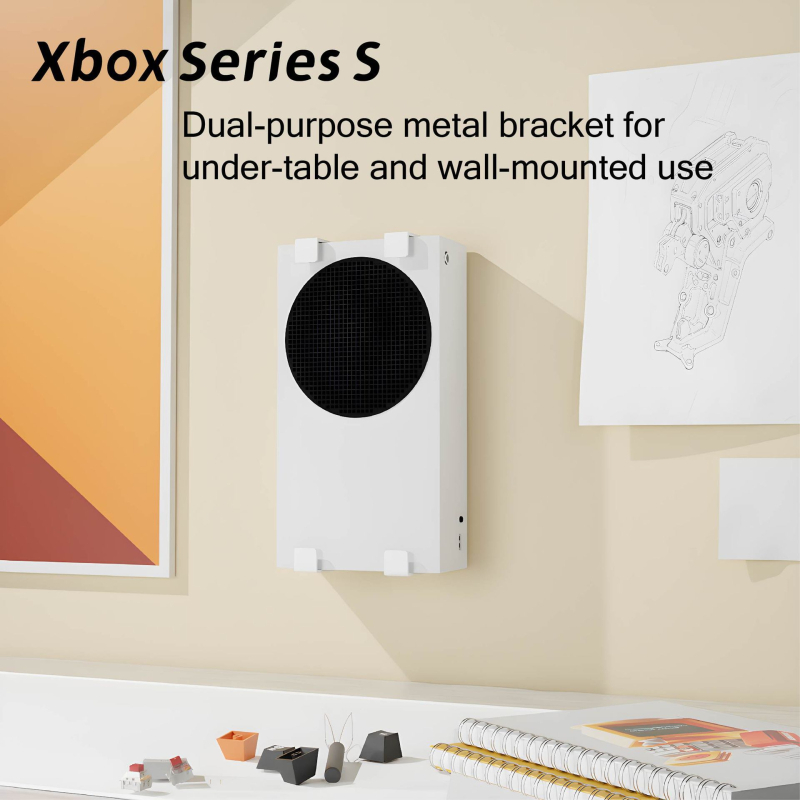 Cat Paw Xbox Series S metāla sienas/galda stiprinājums ar 2 kontrolieru turētājiem