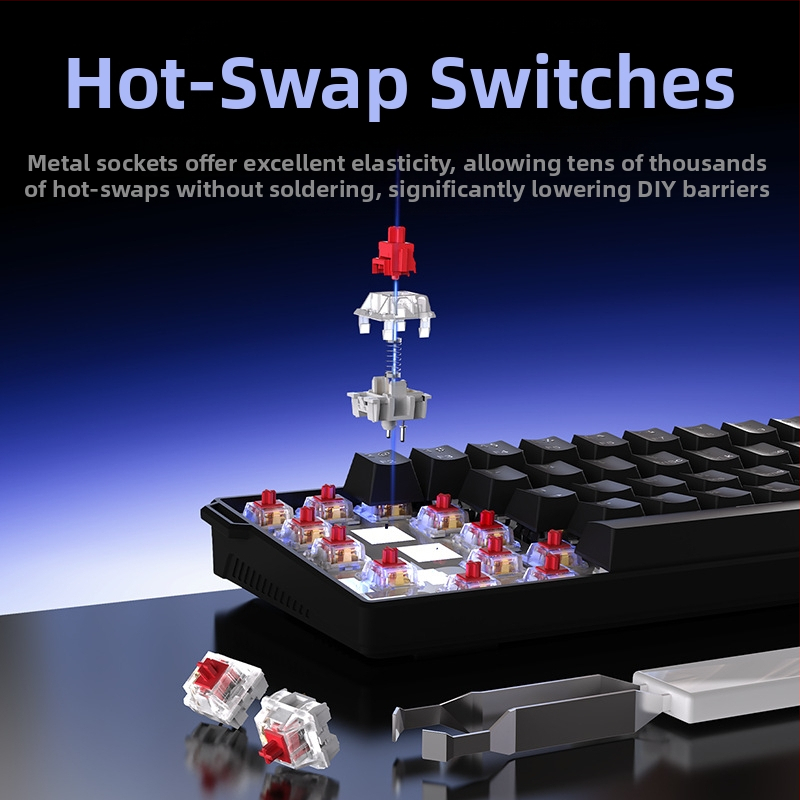 Гейминг клавиатура, 60% оформление, ≤87 клавиши, жично свързване, механични превключватели