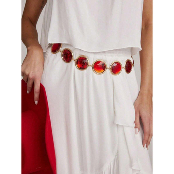 Ζώνη με αγκράφα σχοινιού, διακοσμητικά με καθρέφτη και κρύσταλλα αχάτης, κωδικός προϊόντος sh65959462, λανσάρισμα χειμώνας 2025, αποκλειστικά για διασυνοριακή εξαγωγή.