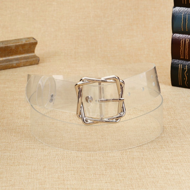 Moterų PU odinis diržas, Vintage stačiakampė sagtis iš lydinio, Korėjos stilius, Plotis 2-4 cm, Segtuko smeigė