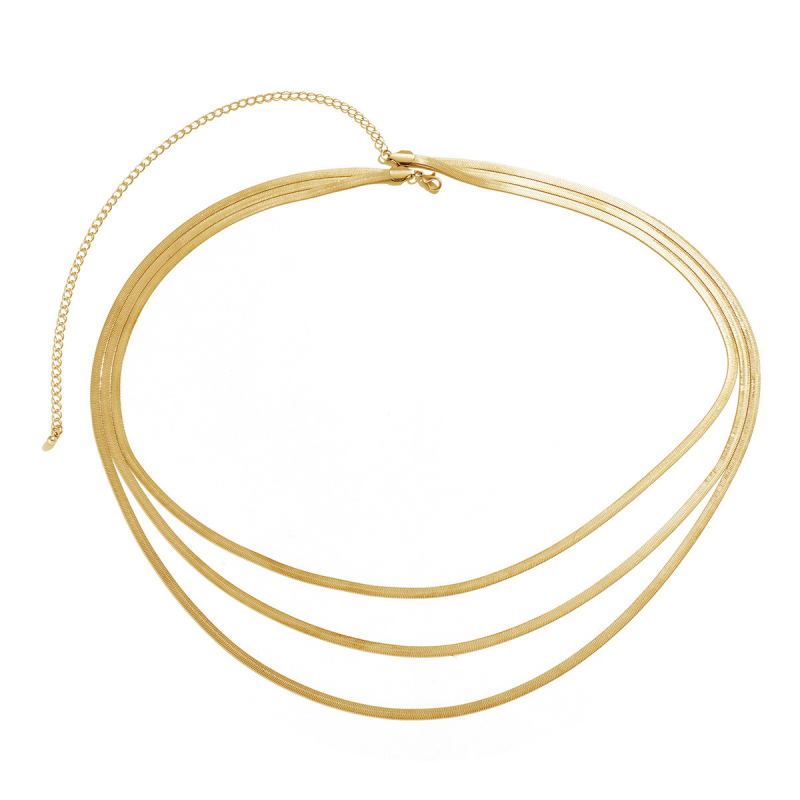 Μινιμαλιστική μεταλλική αλυσίδα μέσης για σώμα, μήκος 110 cm, πλάτος 1 mm, ευέλικτο ύφος