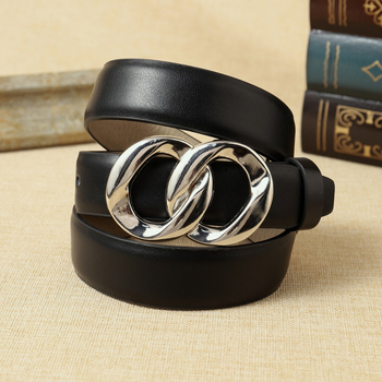 Γυναικεία Ζώνη Μέσης με Κομμένο Άκρο (Shaved Edge) – Premium PU, Κούμπωμα από Κράμα, Πλάτος 3.2 cm, Ομαλό Κούμπωμα, Στυλ Sweet Chanel