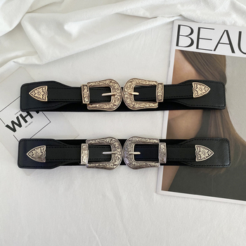 Ρετρό ελαστικό ζωνάκι μέσης για παλτά και σακάκια – PU δέρμα, αγκράφα από κράμα, πόρπη με καρφί, ιδανικό για κάθε στιλ