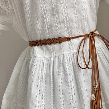 Διακοσμητική αλυσίδα μέσης για ενήλικες γυναίκες, υφαντό υλικό, κορεατικό εθνοστυλ με φούντες και διάτρητο σχέδιο, καλοκαίρι 2024