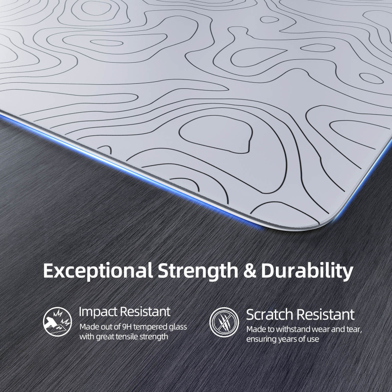 CM05 Liels stikla peles paliktnis spēlēm – stikla virsma, Esports stils