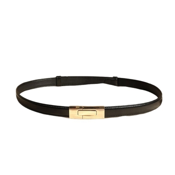 Γυναικεία δερμάτινη ζώνη — λεπτό προφίλ (<2 cm), ρυθμιζόμενη, διακοσμητικός σχεδιασμός, κούμπωμα snap