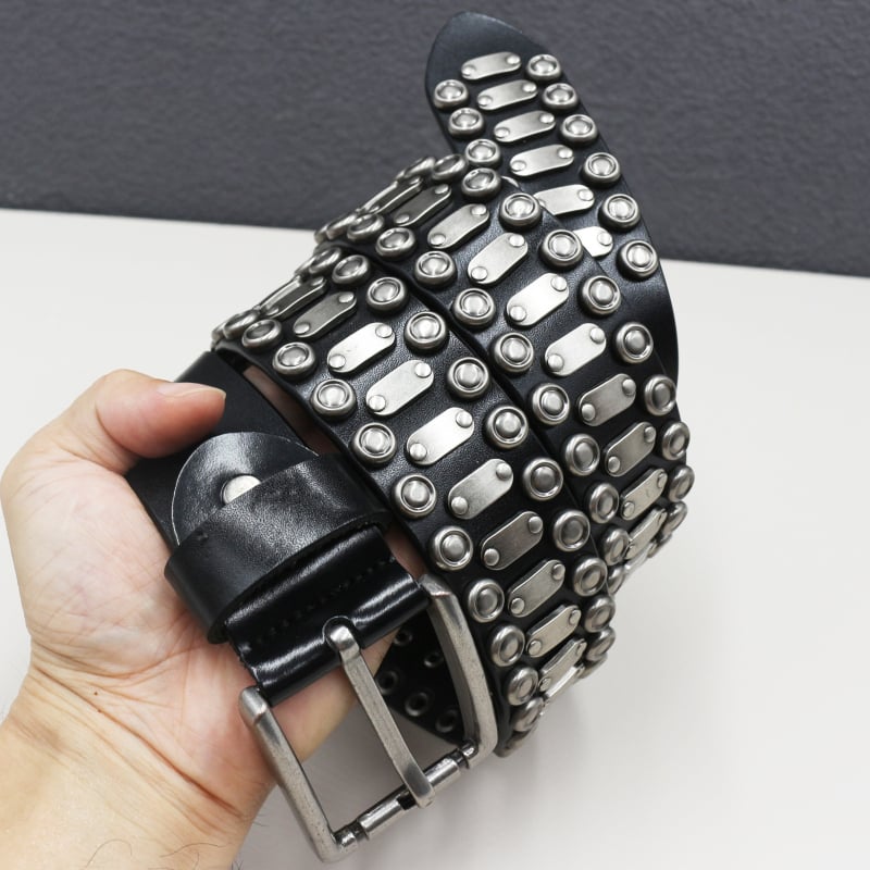 Curea din piele naturală, cu hardver metalic complet și cataramă din aliaj, închidere cu știft, design original