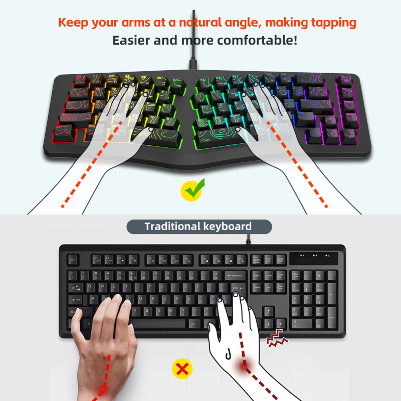 Πληκτρολόγιο παιχνιδιών - ≤87 πλήκτρα, μηχανικοί διακόπτες, RGB φωτισμός, τριών τρόπων σύνδεσης (BT/USB-C/2.4G), αδιάβροχο