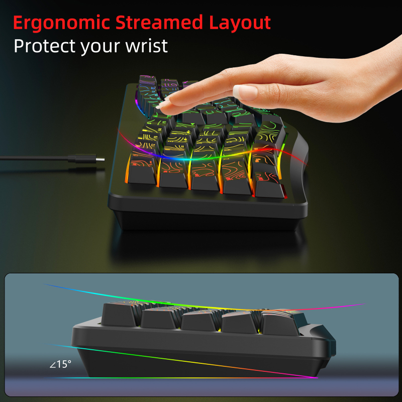Πληκτρολόγιο παιχνιδιών - ≤87 πλήκτρα, μηχανικοί διακόπτες, RGB φωτισμός, τριών τρόπων σύνδεσης (BT/USB-C/2.4G), αδιάβροχο