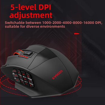 X33 optička gaming miša, dvostruki način (žični i bežični), USB, 16000 DPI, 9 tipki