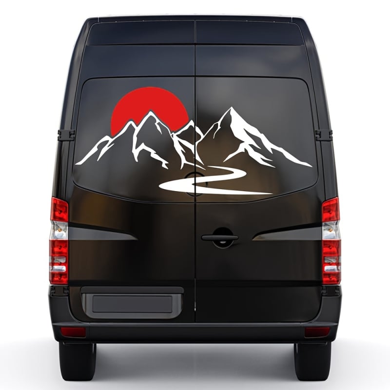 Autóablakhoz készült vinil matrica Cartoon és Geometriai mintával; Anyag: alumíniumfólia; Szerelés: snap-in; Toyota-kompatibilis