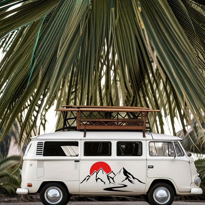 Autóablakhoz készült vinil matrica Cartoon és Geometriai mintával; Anyag: alumíniumfólia; Szerelés: snap-in; Toyota-kompatibilis