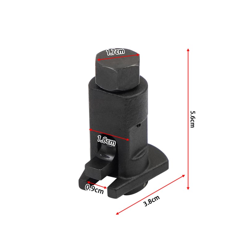 Kugel locītavas atdalītājs zem lejas atbalsta – universāls demontāžas instruments ar vibrāciju slāpēšanas ekspanderu (Mina TL-1040)