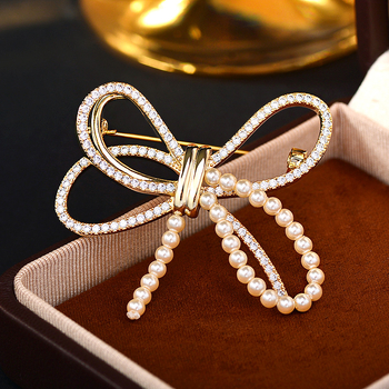 Segė su kaspinu mazgų forma, varis, elegantiškas stilius, elektroplatinimas, dekoracija, dovana