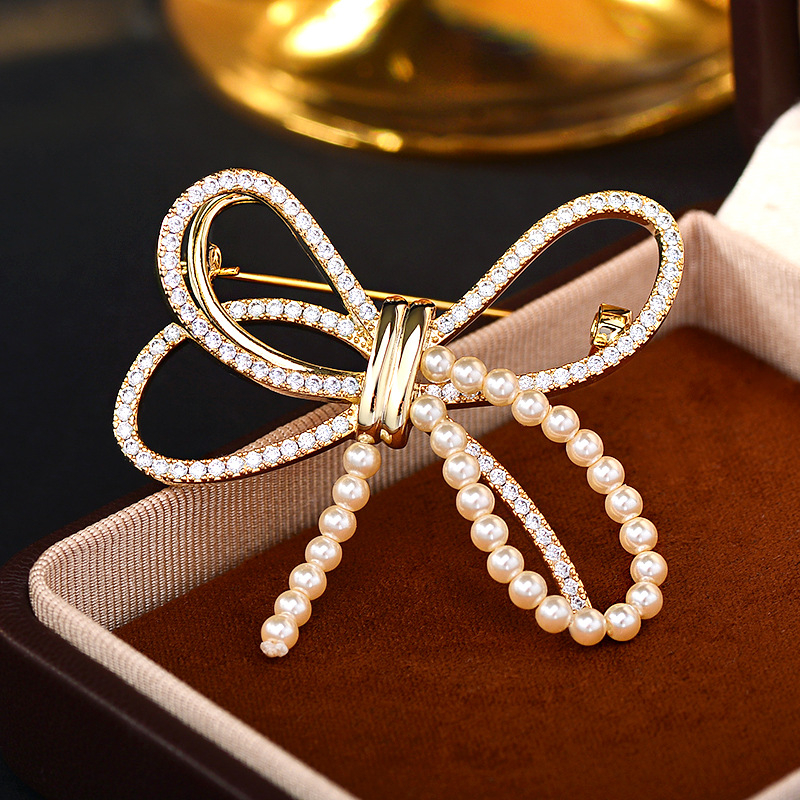 Segė su kaspinu mazgų forma, varis, elegantiškas stilius, elektroplatinimas, dekoracija, dovana