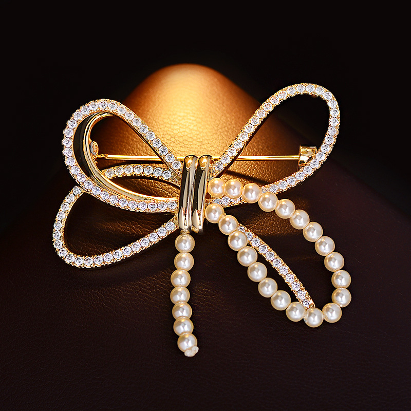 Segė su kaspinu mazgų forma, varis, elegantiškas stilius, elektroplatinimas, dekoracija, dovana