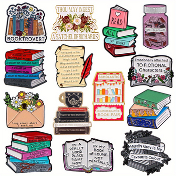 Broșă cu design desen animat Lovers Letter, pene și floare; aliaj de zinc; model jd601099713228043; iarna 2025; cadou