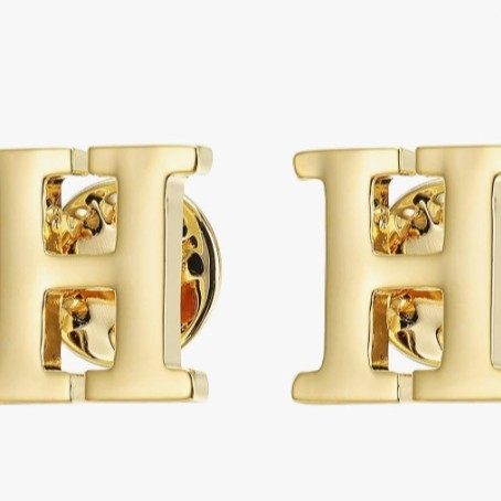 Unisex segė su raide iš titano plieno – marškinėliams ir kaklaraišiams, DIY pritaikoma, elektroplakavimas, dovana, biuro stilius