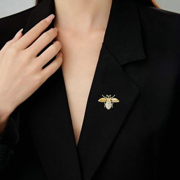 Καρφίτσα με μέλισσα για γυναίκες, χαλκός με ηλεκτροπλακίωση — Μοντέλο HD0023