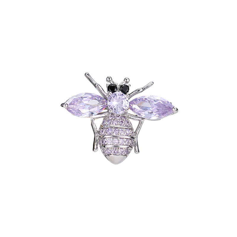 Moterų bičių formos segė, varinė, elektroplakavimas — modelis HD0023