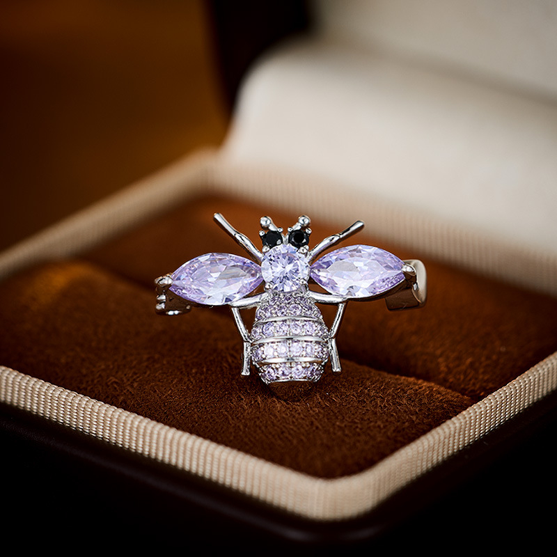 Moterų bičių formos segė, varinė, elektroplakavimas — modelis HD0023