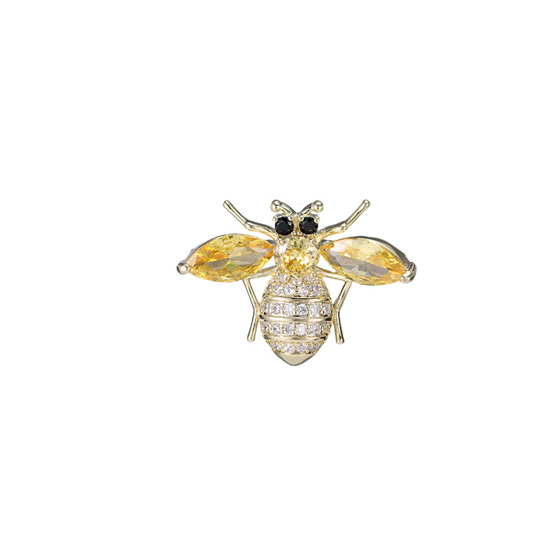 Moterų bičių formos segė, varinė, elektroplakavimas — modelis HD0023