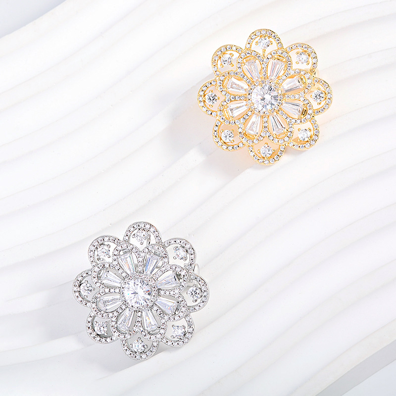 Segė – gėlių formos, varis, elektroplakavimas, elegantiškas moteriškas stilius, dekoracija ir dovana