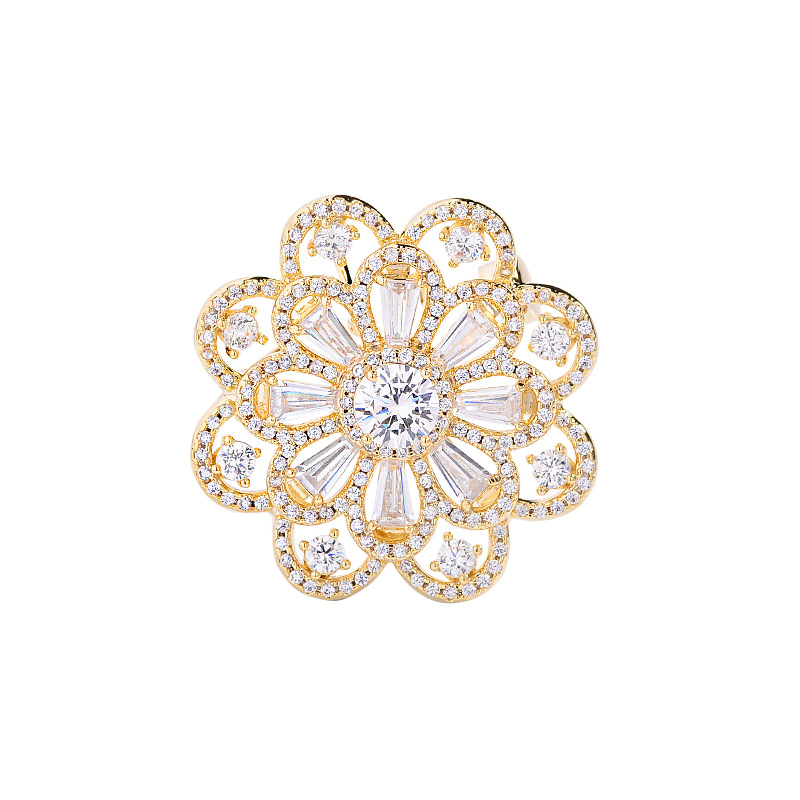 Segė – gėlių formos, varis, elektroplakavimas, elegantiškas moteriškas stilius, dekoracija ir dovana