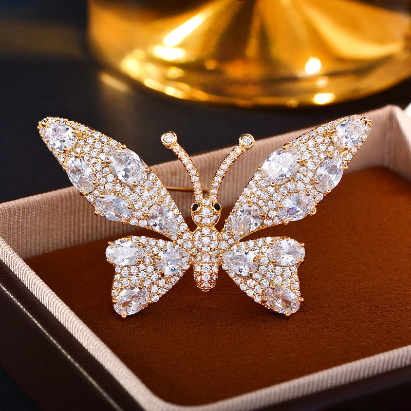 Drugelio segė, varis, elektroplatuota, elegantiškas moters stilius, modelis SC1358202