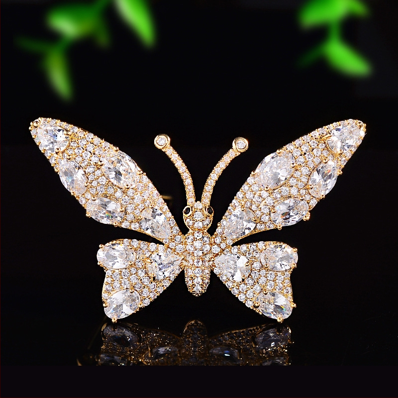 Drugelio segė, varis, elektroplatuota, elegantiškas moters stilius, modelis SC1358202