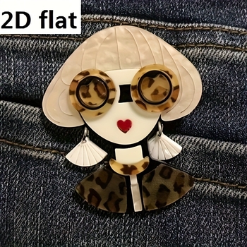 Dječje broševe - ručno izrađene od akrila, s opcionalnim uzorcima i pozicijama, funkcija stezanja struka (Zima 2025)