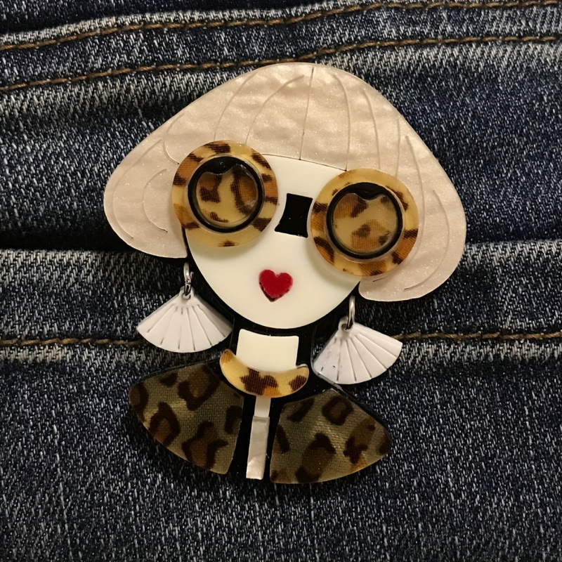 Dječje broševe - ručno izrađene od akrila, s opcionalnim uzorcima i pozicijama, funkcija stezanja struka (Zima 2025)